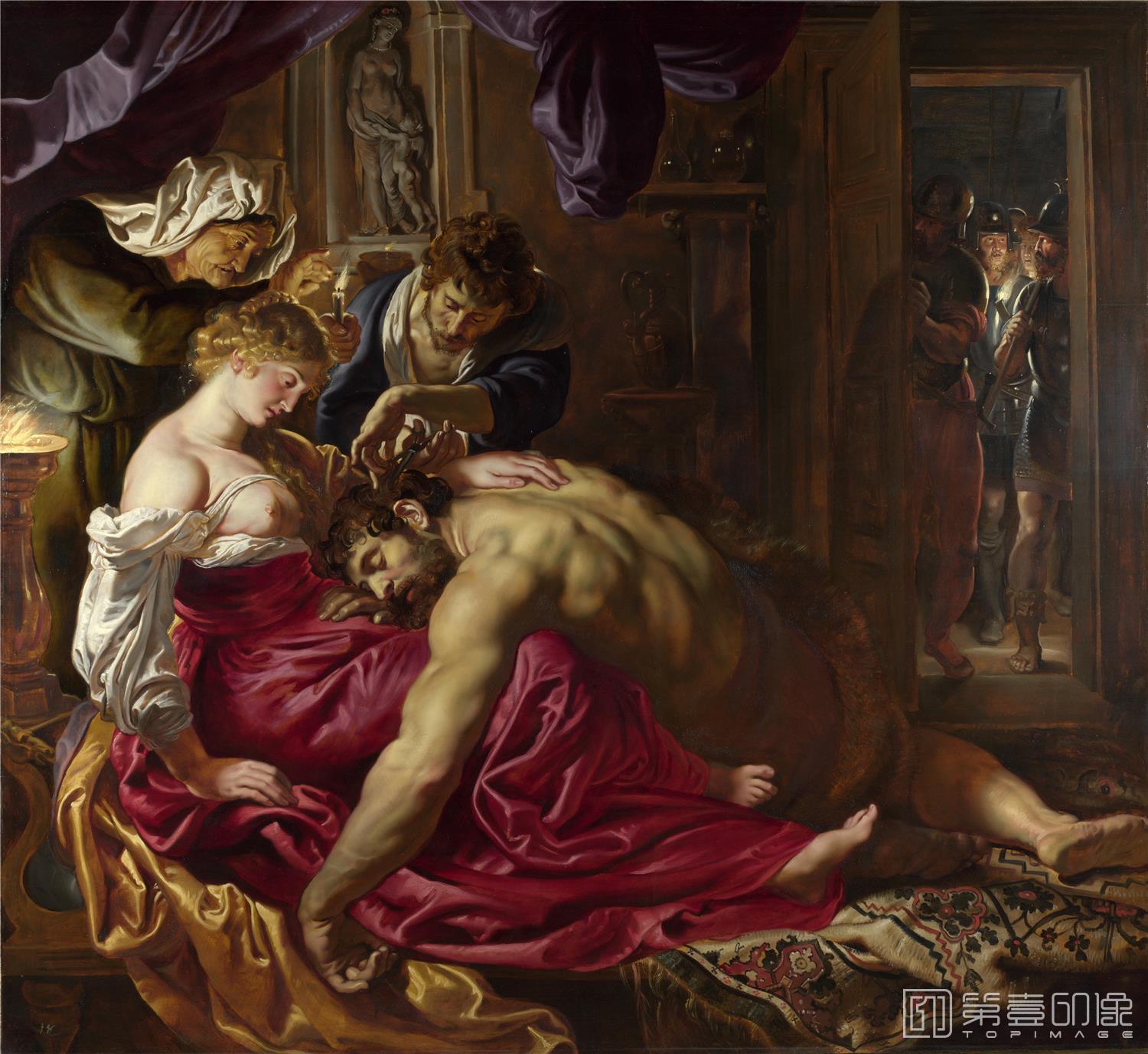 油画-大英博物馆藏画-Peter Paul Rubens - Samson and Delilah-1922
